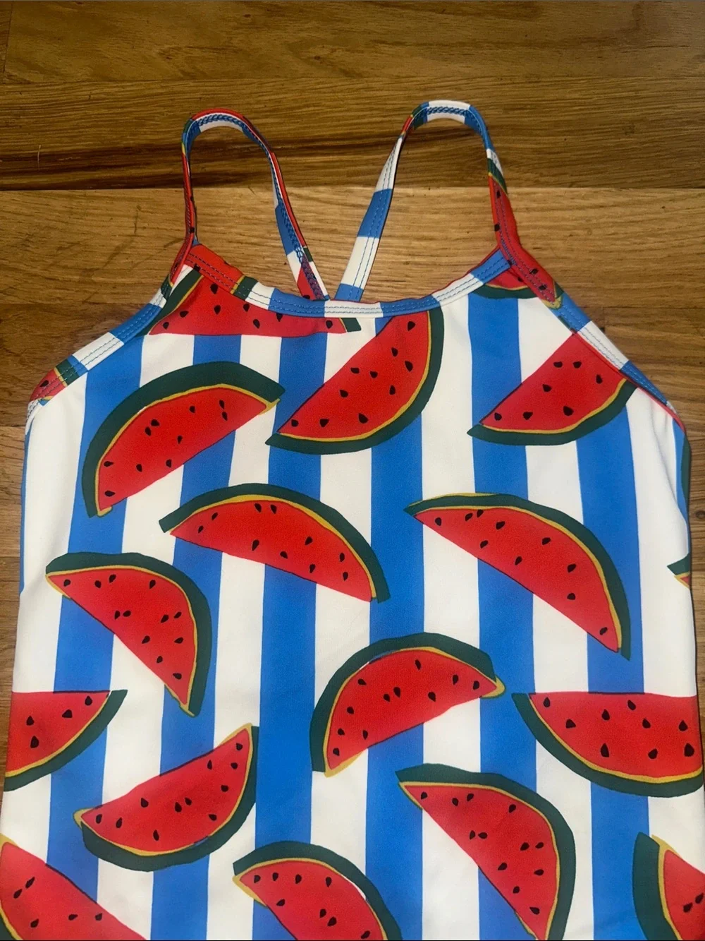 Hanna Andersson Watermelon Print One-Piece Swimsuit sz 130 US 8